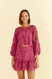Pink Boa Morada Guipire Crop Top sold by FARM Rio