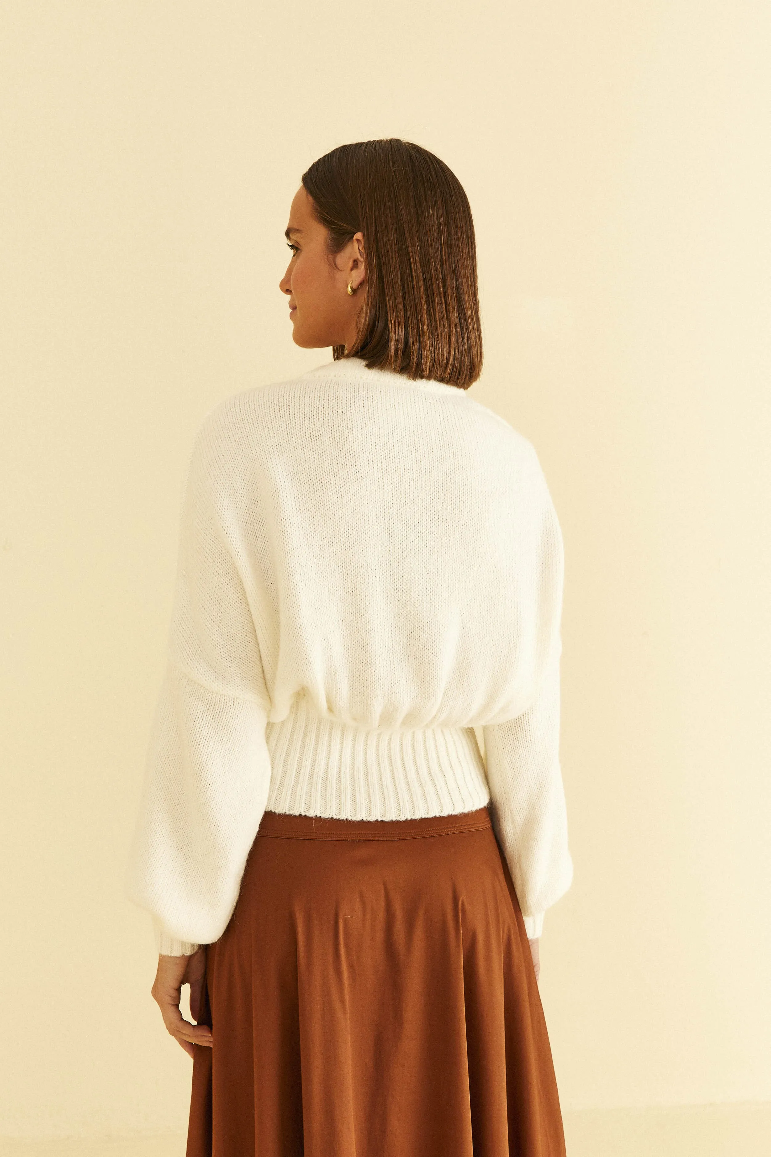 Off-White Bubble Knit Cardigan sold by FARM Rio product image thumbnail 4