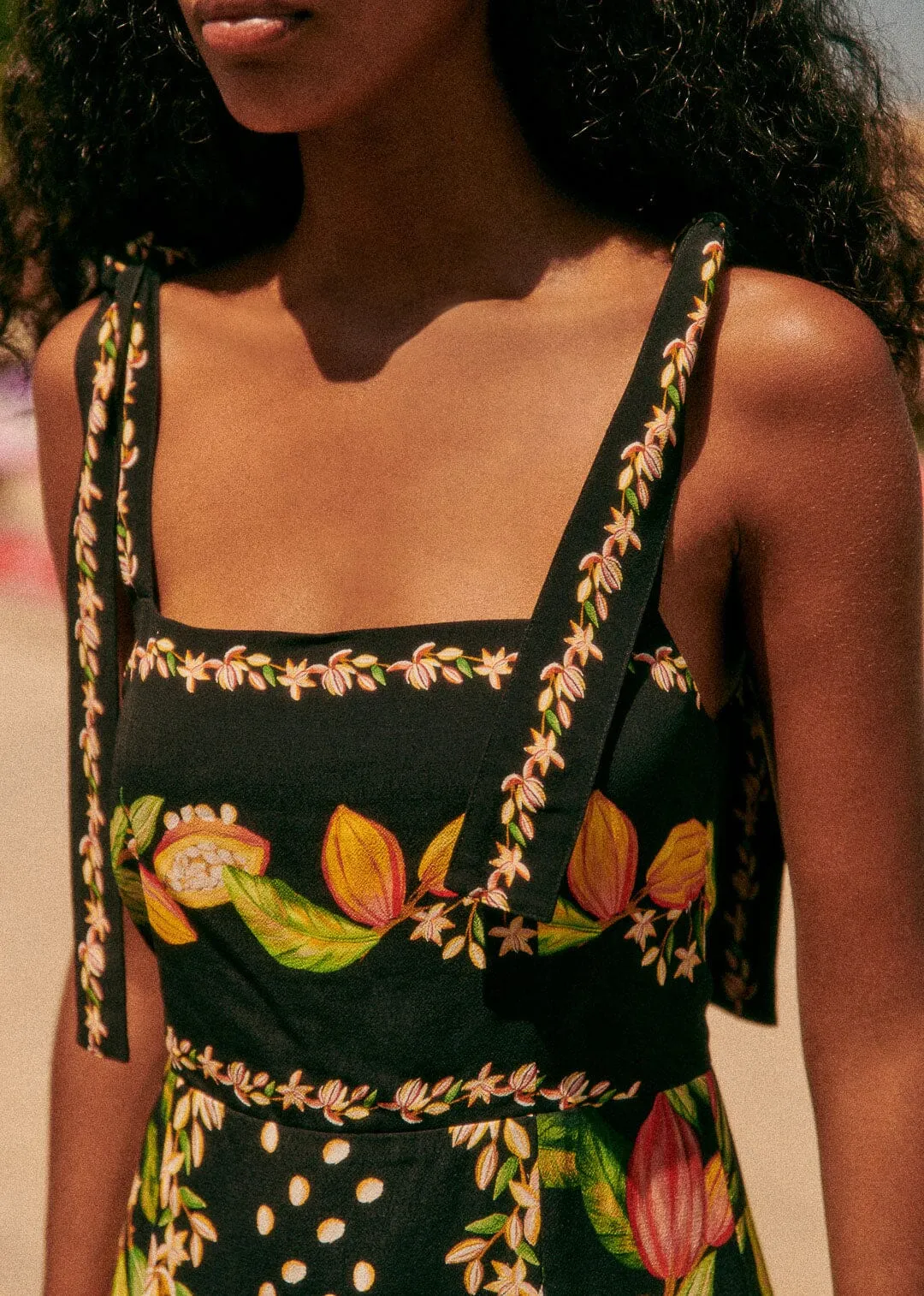 Cocoa Paradise Black Dorotha Midi Dress sold by FARM Rio product image thumbnail 2