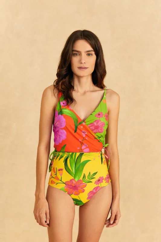 Romantic Garden Double One-Piece Swimsuit sold by FARM Rio