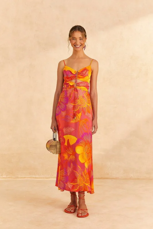 Summer Garden Ombre Lenzing™ Ecovero™ Viscose Midi Dress sold by FARM Rio