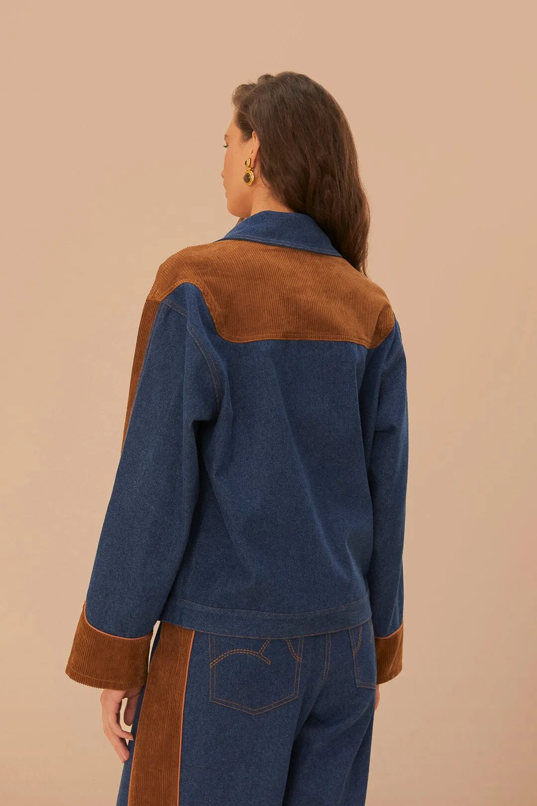 Western Denim Jacket sold by FARM Rio product image thumbnail 3