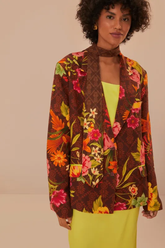 Brown Charming Garden Blazer sold by FARM Rio