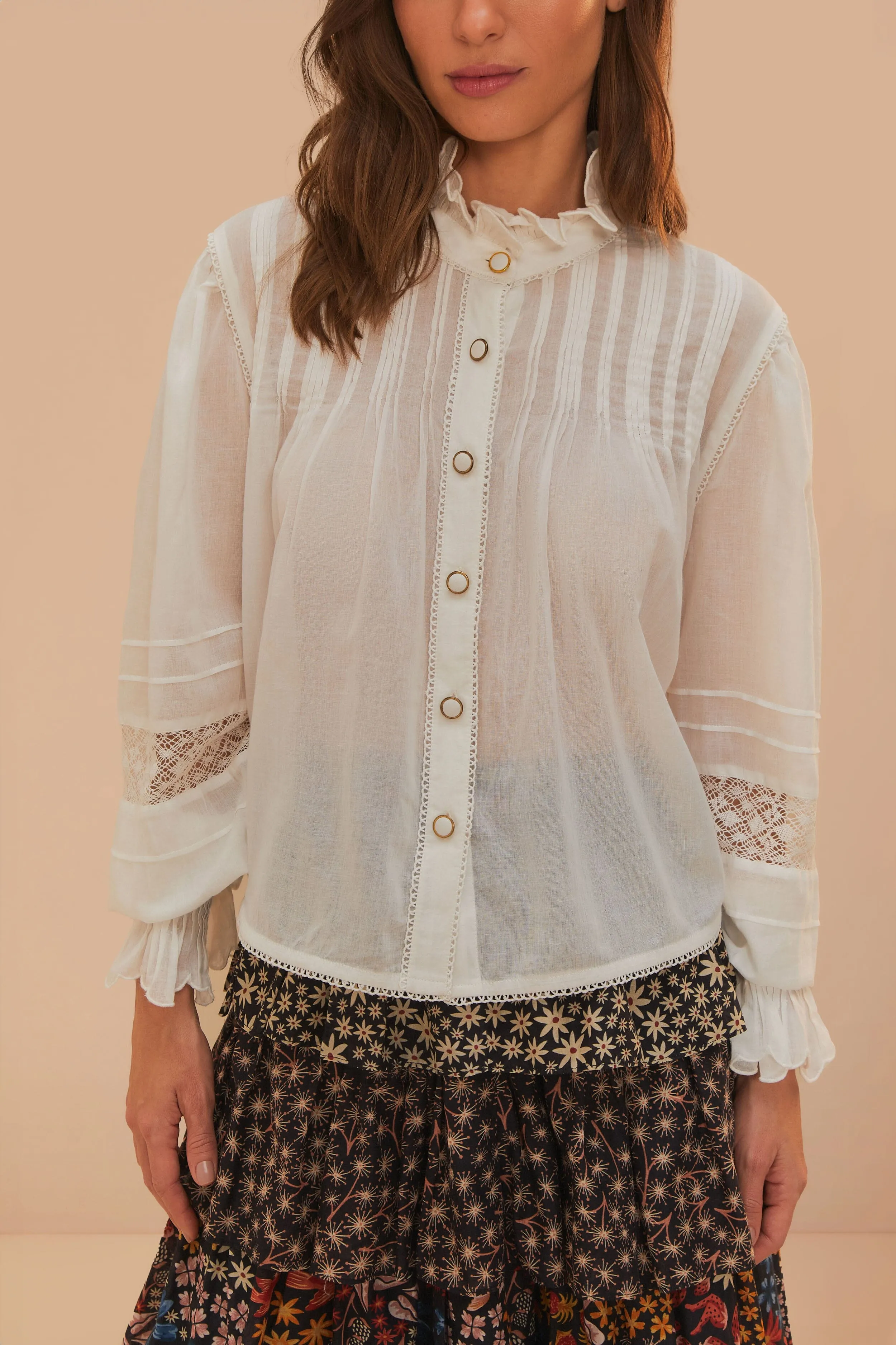 Off-White Long Sleeve Blouse sold by FARM Rio product image thumbnail 2