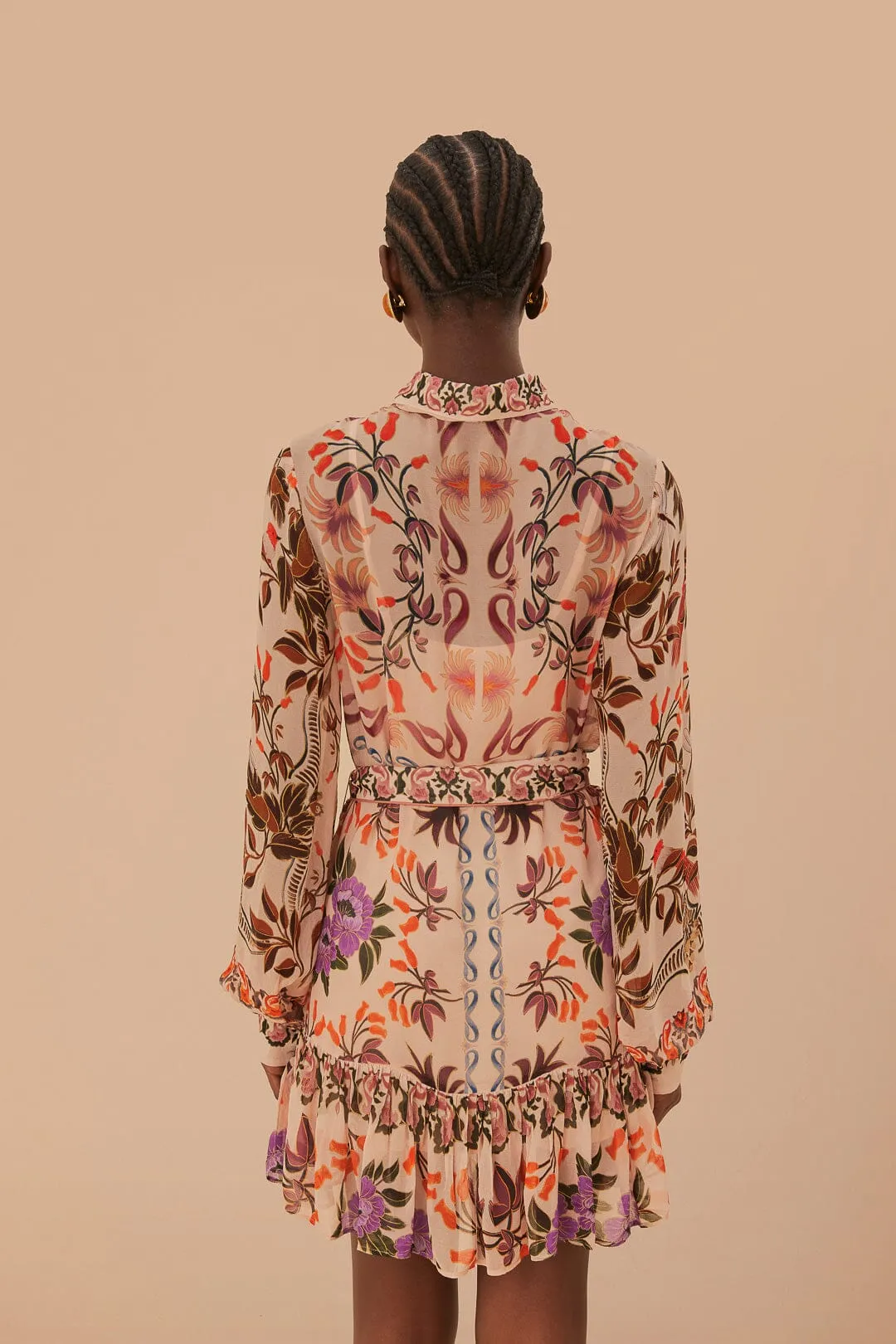 Cream Winter Garden Mini Dress sold by FARM Rio product image thumbnail 4