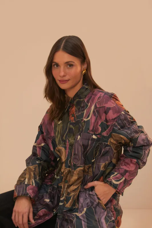 Elephants Reversible Puffer Shirt sold by FARM Rio