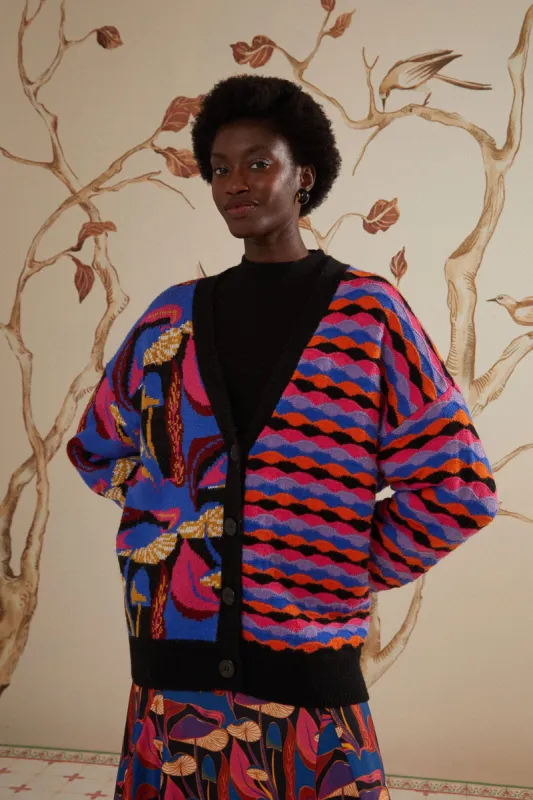 Mixed Mushrooms Knit Cardigan sold by FARM Rio
