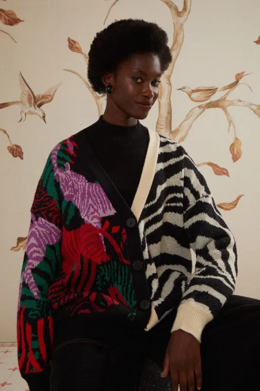 Mixed Zebra Prints Knit Cardigan sold by FARM Rio