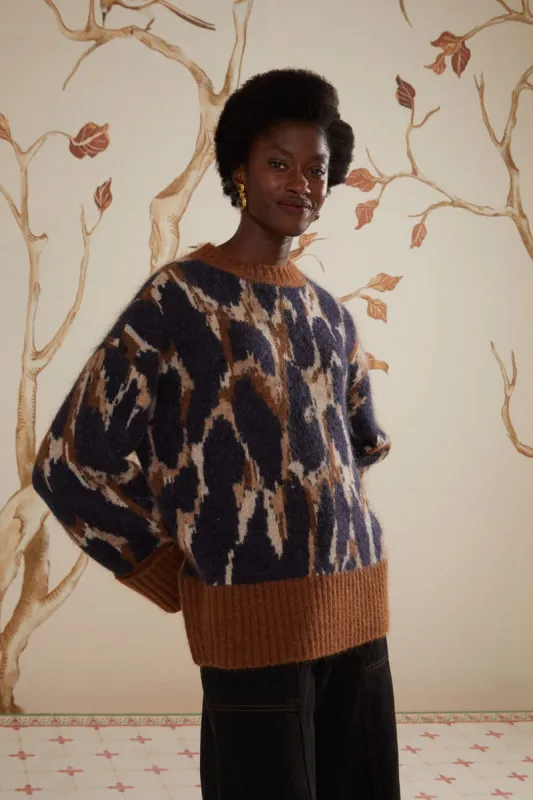 Leopard Print Knit Sweater sold by FARM Rio