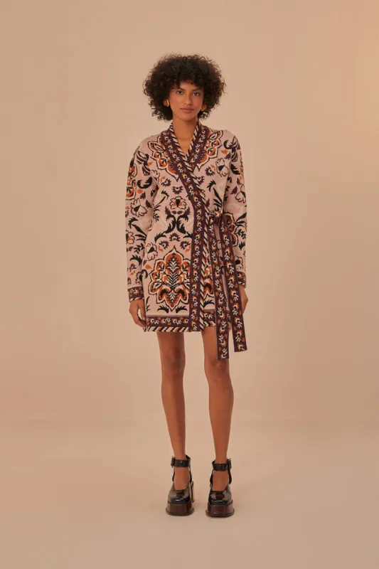 Glam Tapestry Knit Wrap Dress sold by FARM Rio