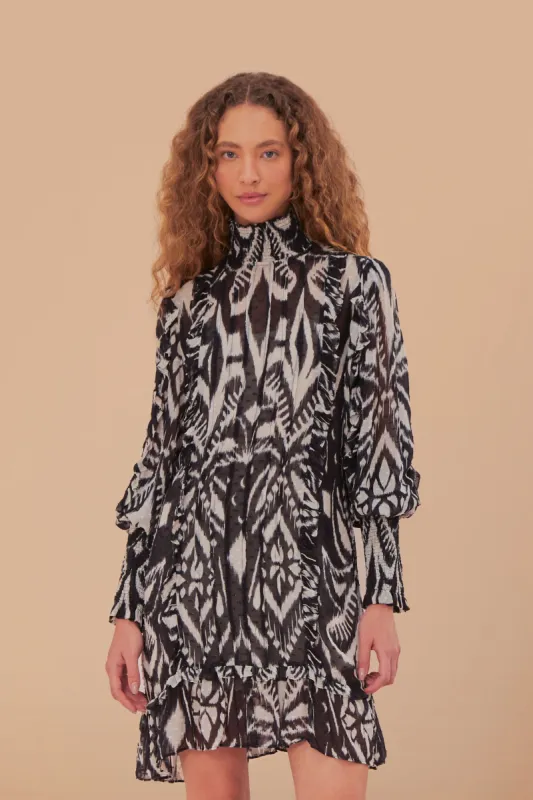 Pineapple Ikat Black Mini Dress sold by FARM Rio