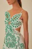 Off-White Flower Richelieu Euroflax™ Premium Linen Midi Dress sold by FARM Rio