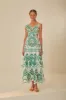 Off-White Flower Richelieu Euroflax™ Premium Linen Midi Dress sold by FARM Rio
