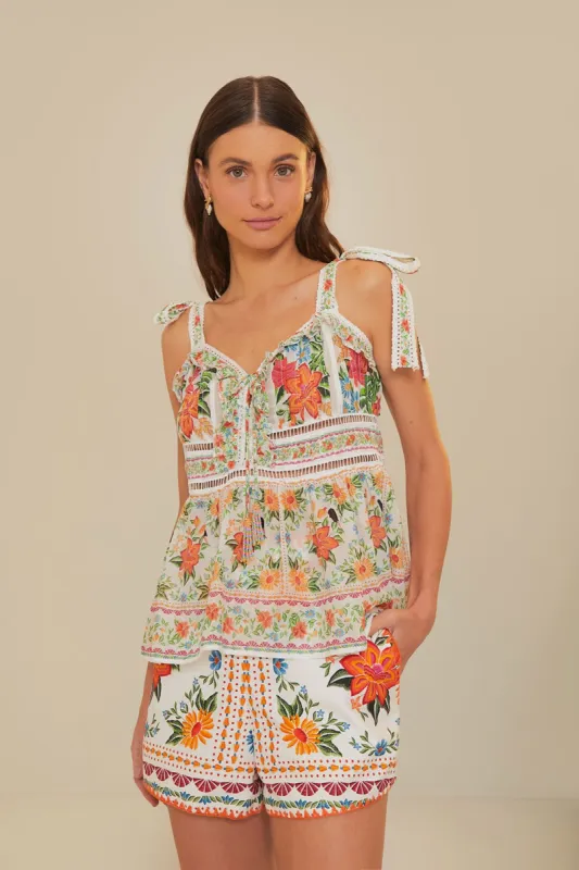 Bloom Garden Euroflax™Premium Linen Shorts sold by FARM Rio