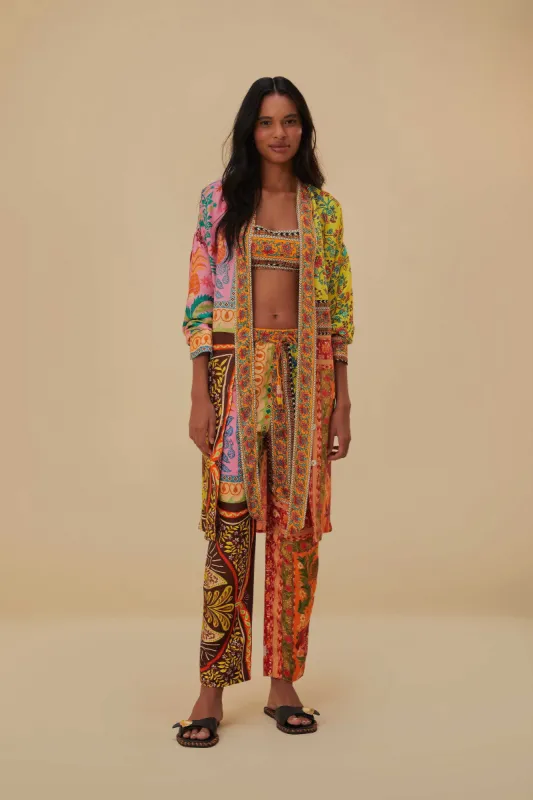 Multicolor Mixed Scarves Lenzing™ Ecovero™ Viscose Chemise sold by FARM Rio