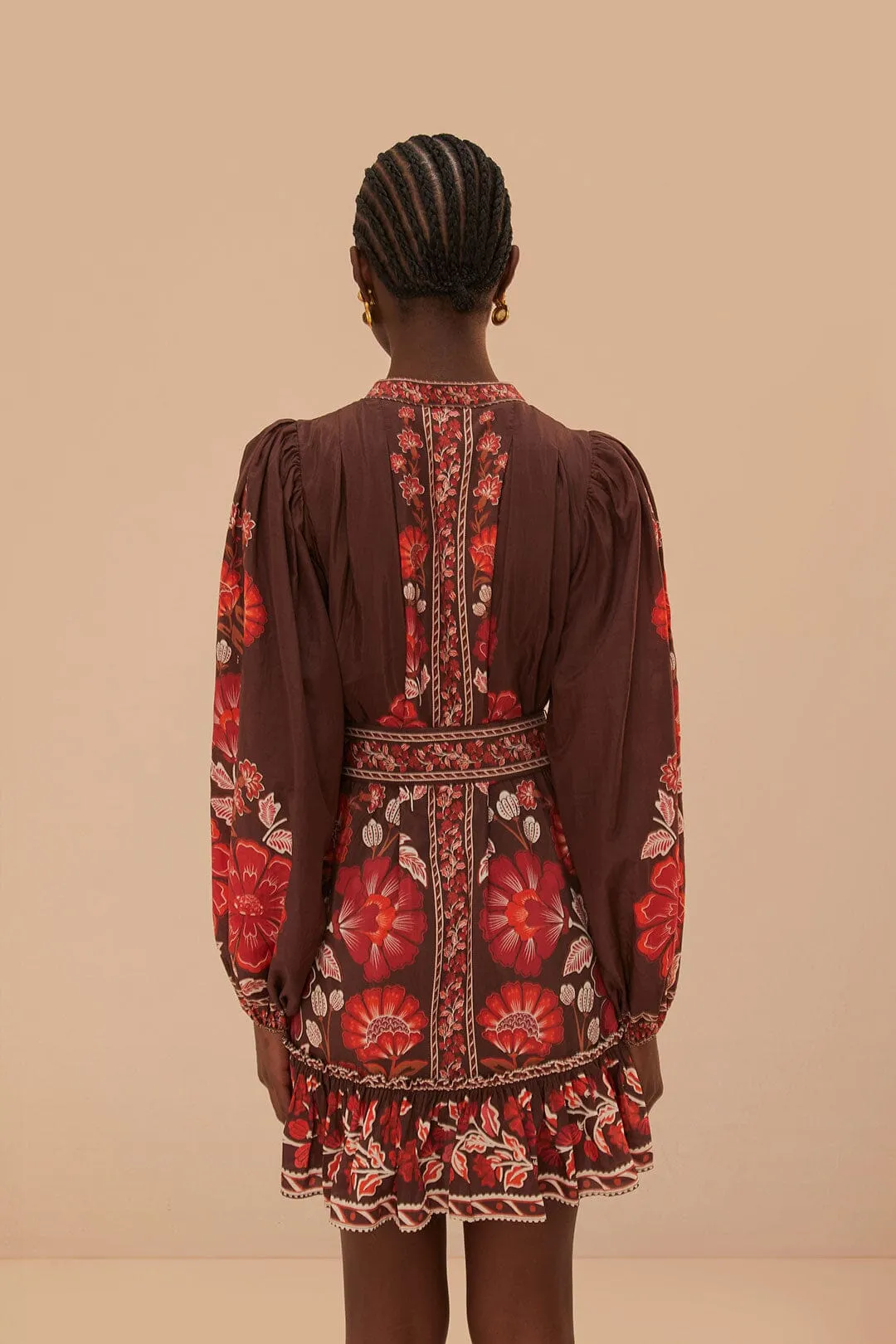 Brown Gigi Tapestry Mini Dress sold by FARM Rio product image thumbnail 5