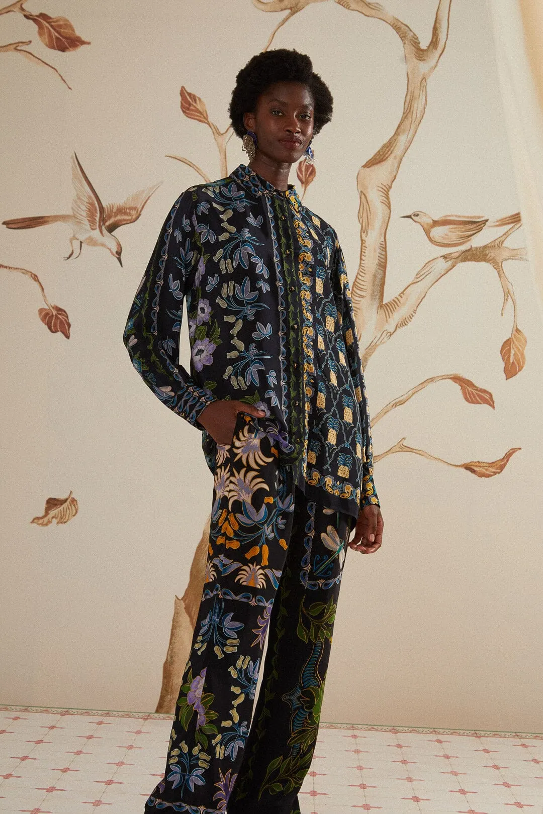 Black Winter Garden Pajama Pants sold by FARM Rio product image thumbnail 2