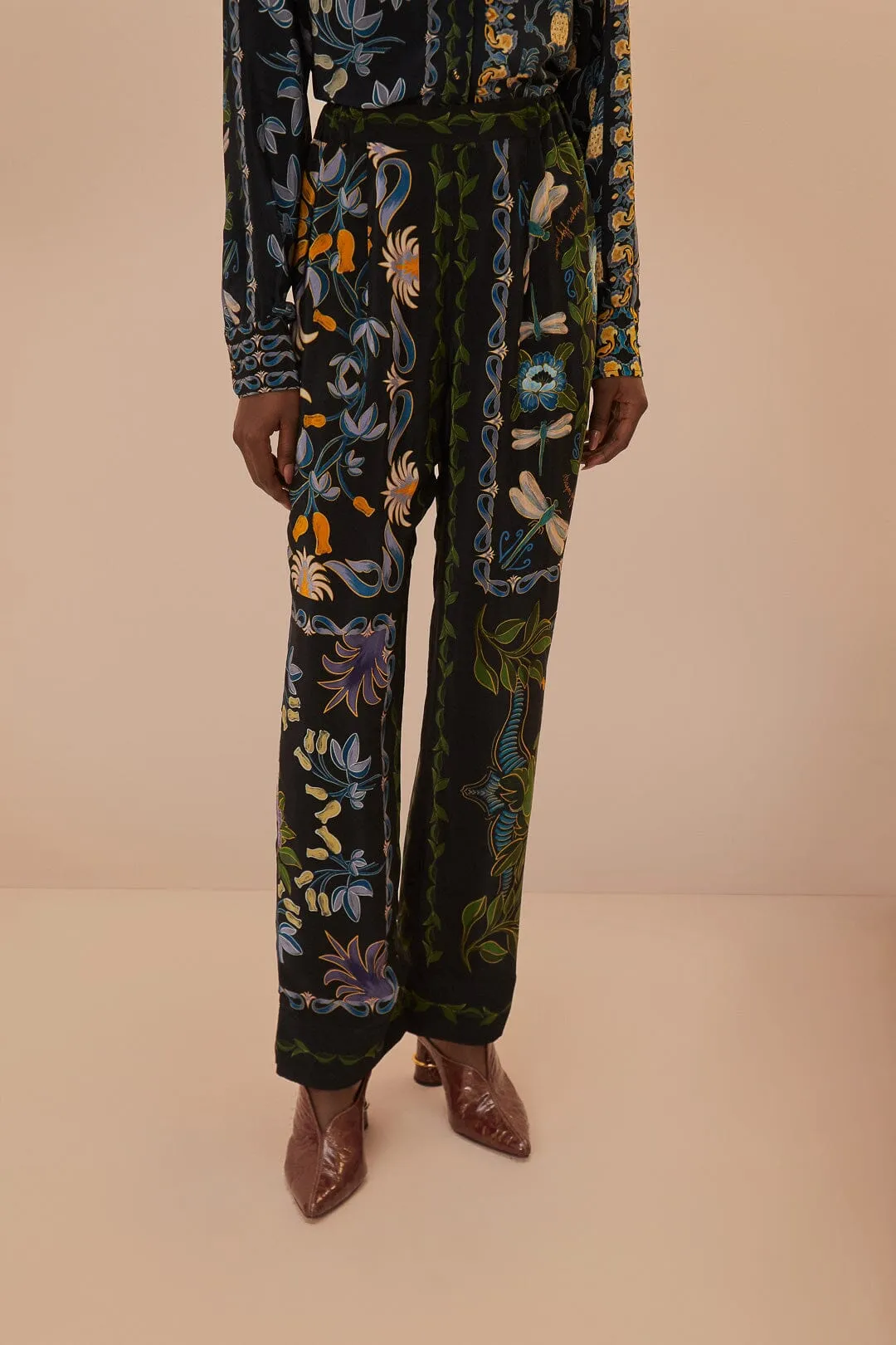 Black Winter Garden Pajama Pants sold by FARM Rio product image thumbnail 3