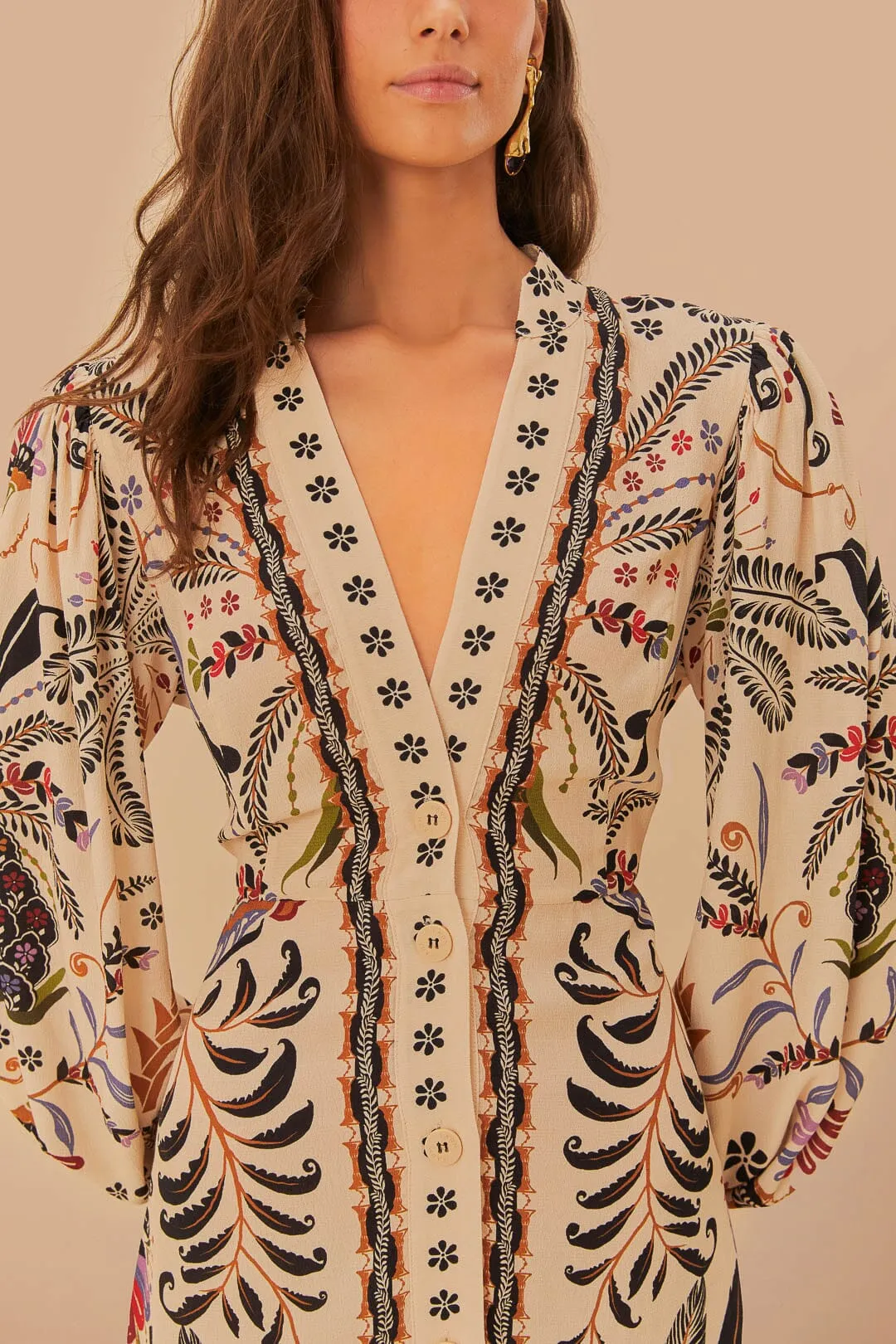 Sand Classic Nature Maxi Dress sold by FARM Rio product image thumbnail 3