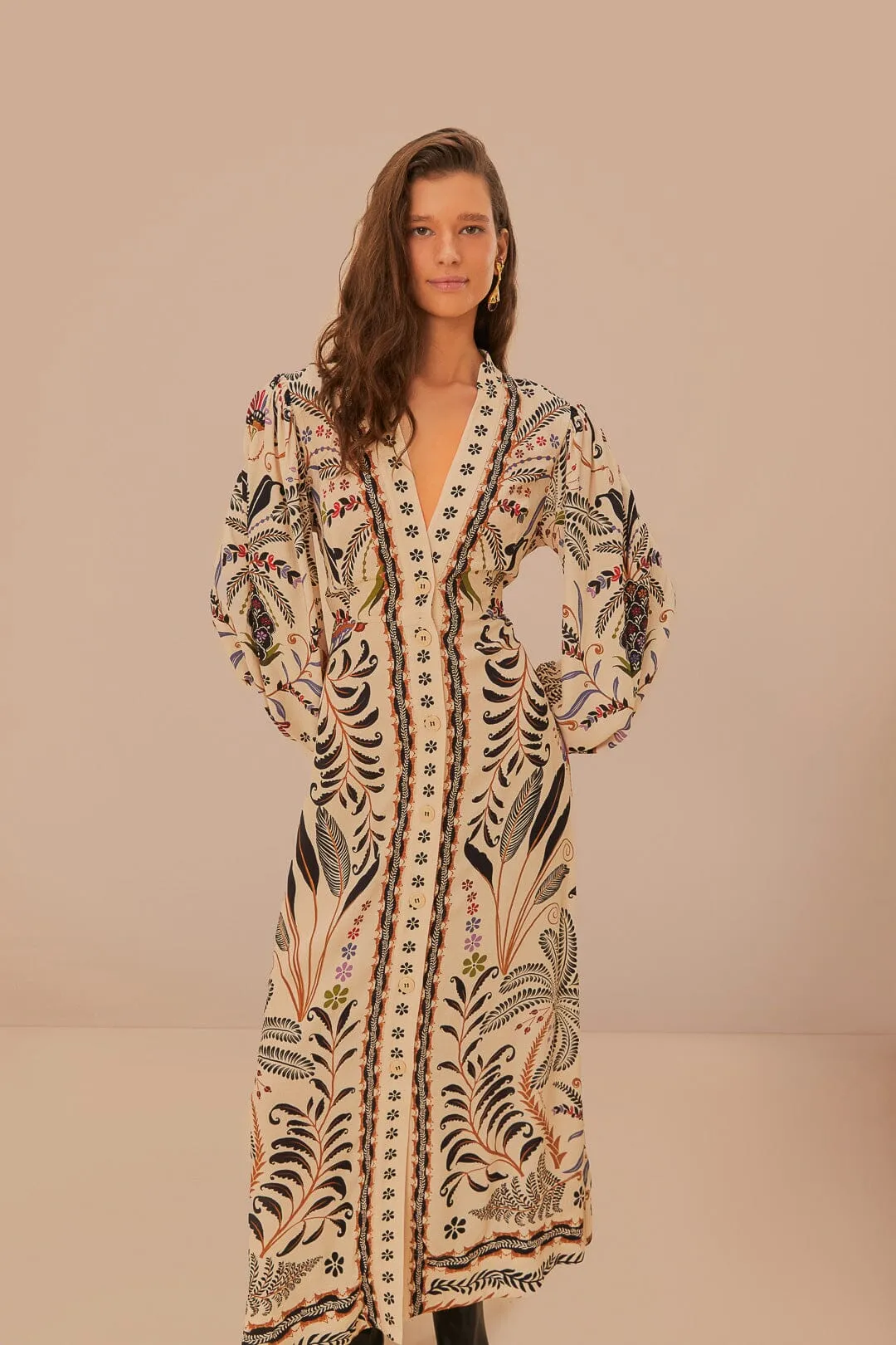 Sand Classic Nature Maxi Dress sold by FARM Rio product image thumbnail 2