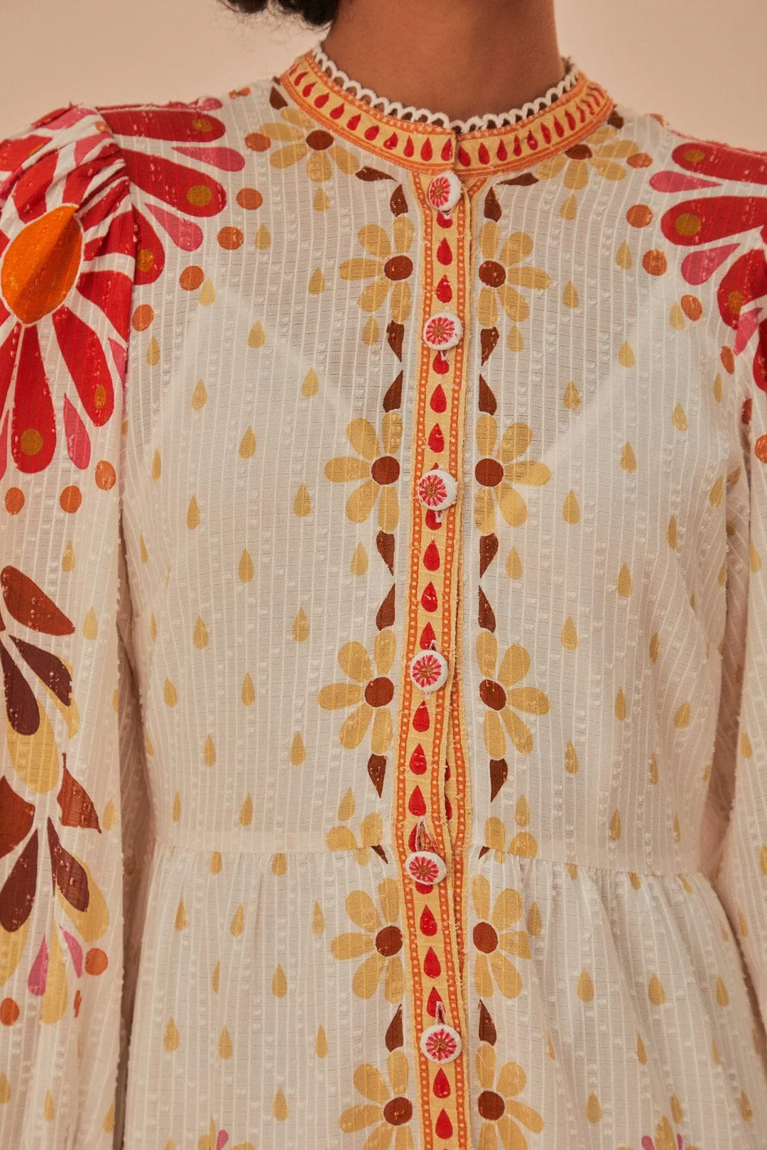 Off-White Ainika Flowers Maxi Dress sold by FARM Rio product image thumbnail 4