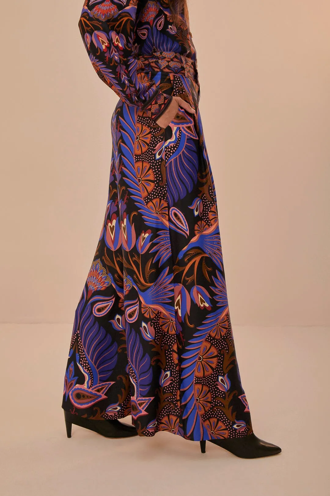 Black Heart Forest LENZING™ ECOVERO™ Viscose Wide Pants sold by FARM Rio product image thumbnail 4