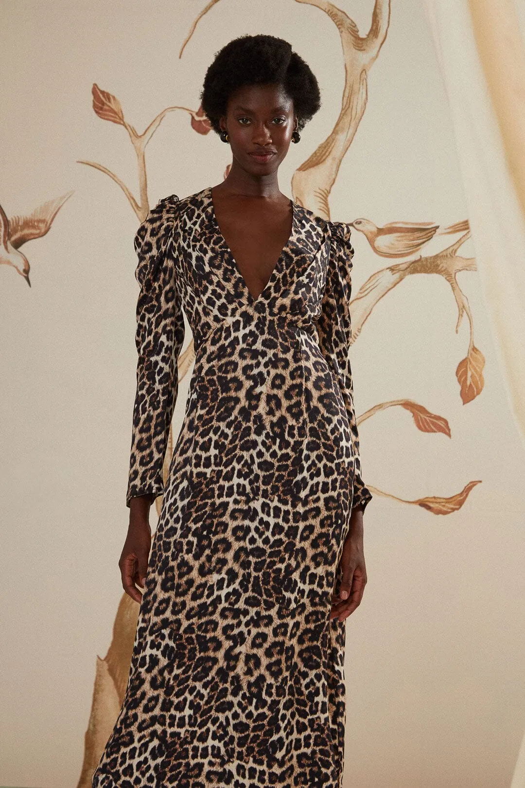 Cream Natural Skin LENZING™ ECOVERO™ Viscose Midi Dress sold by FARM Rio product image thumbnail 2