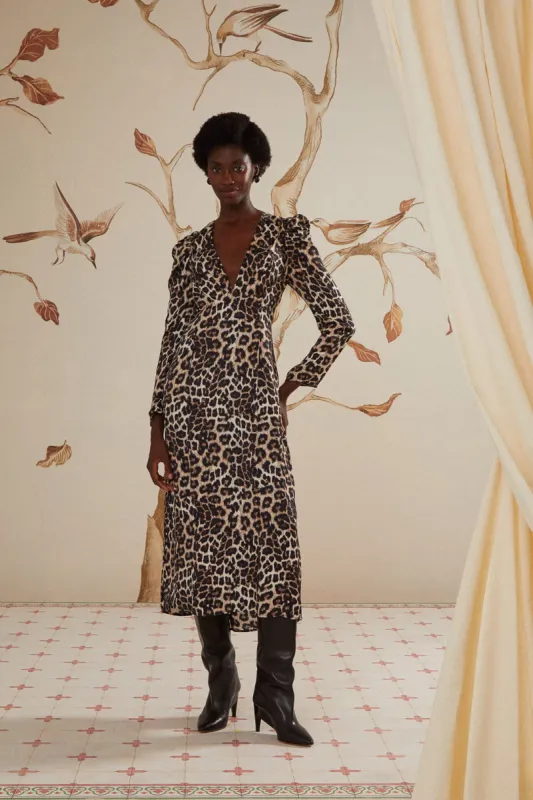 Cream Natural Skin LENZING™ ECOVERO™ Viscose Midi Dress sold by FARM Rio