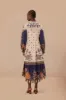 Off-White Ainika Maxi Floral Long Sleeve Midi Dres sold by FARM Rio
