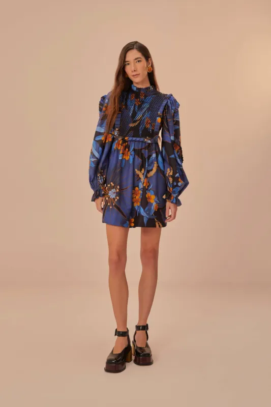 Black Pietra Floral Mini Dress sold by FARM Rio