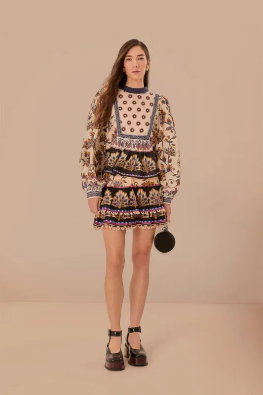 Cream Ainika Maxi Floral Blouse sold by FARM Rio