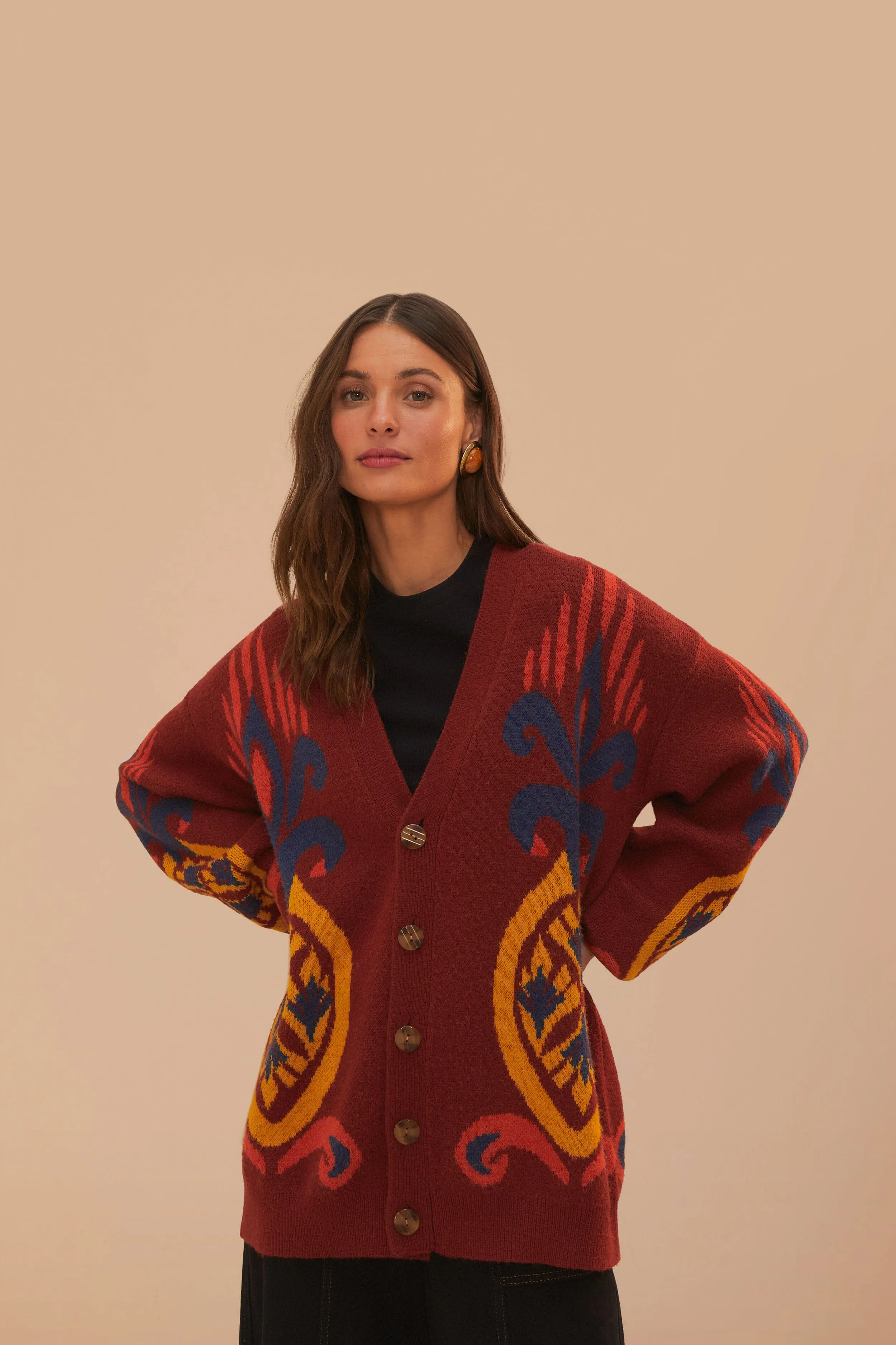 Red Pineapple Knit Cardigan sold by FARM Rio product image thumbnail 2