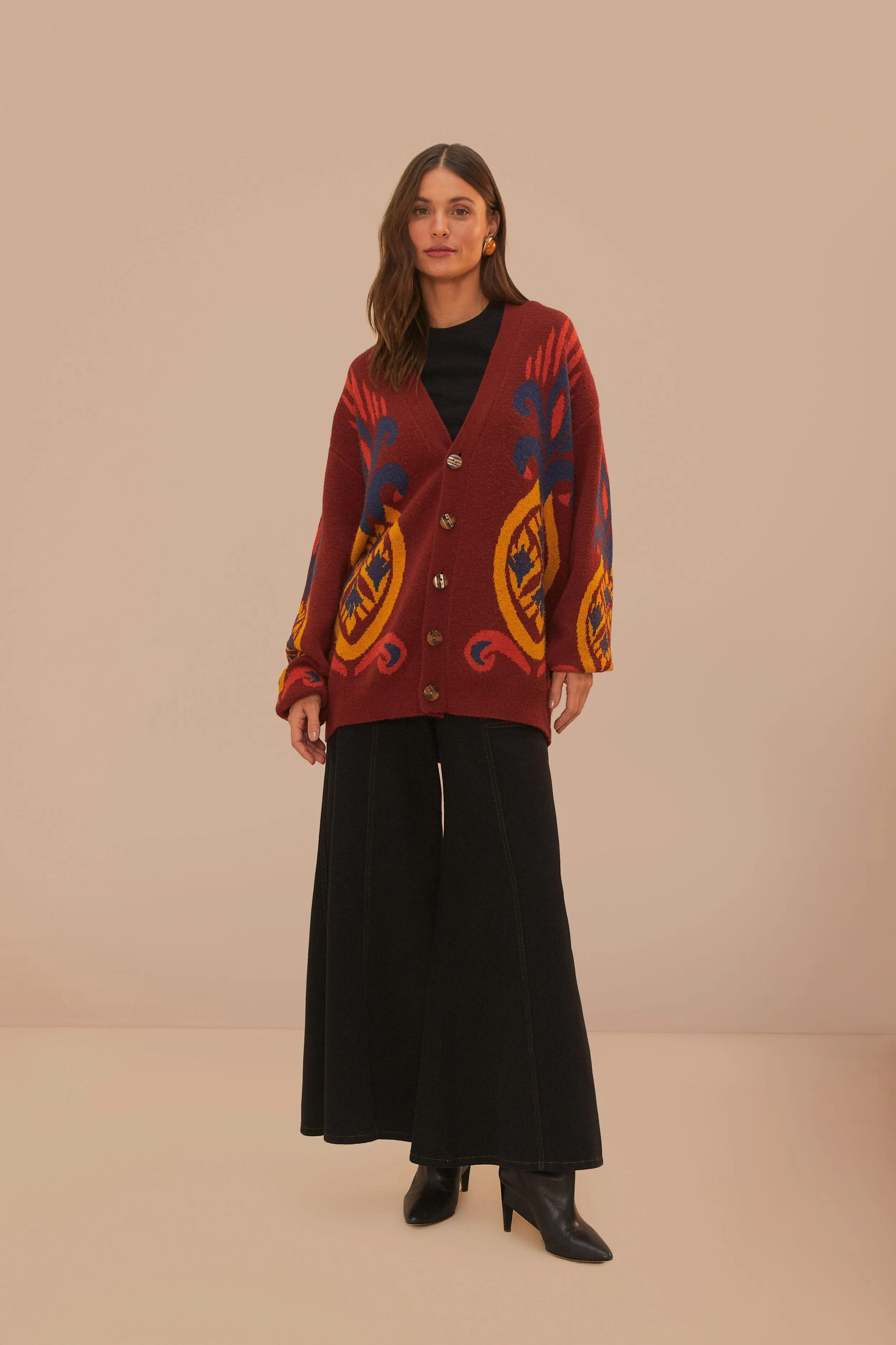 Red Pineapple Knit Cardigan sold by FARM Rio product image thumbnail 3