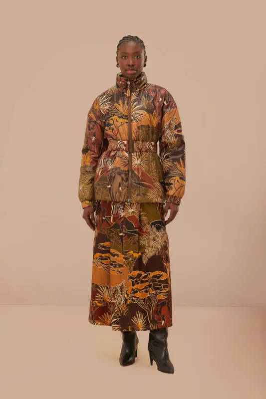 Gold Savana Dream Reversible Puffer Jacket sold by FARM Rio