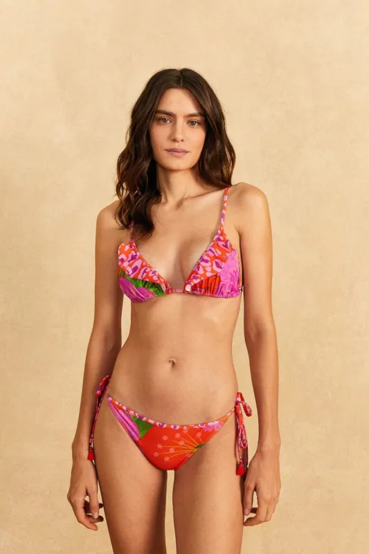 Romantic Garden & Leopard Pop Bikini Bottom sold by FARM Rio