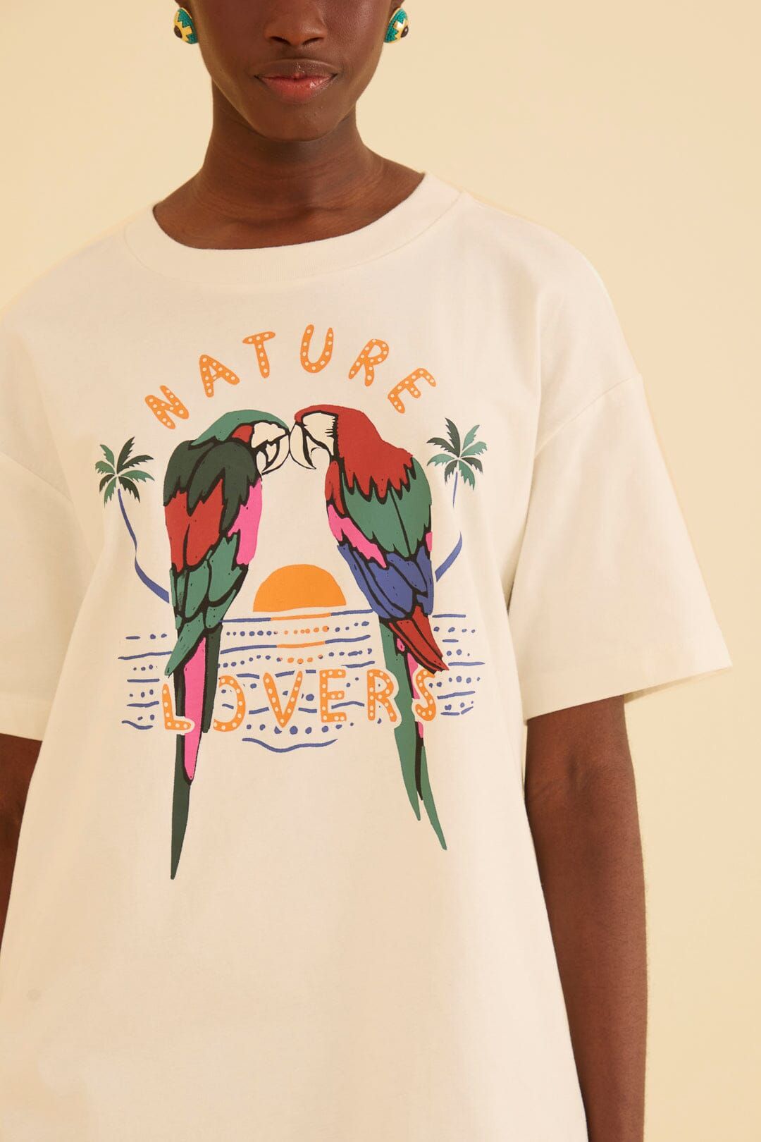 Off-White Nature Lovers Organic Cotton Relaxed T-Shirt sold by FARM Rio product image thumbnail 2