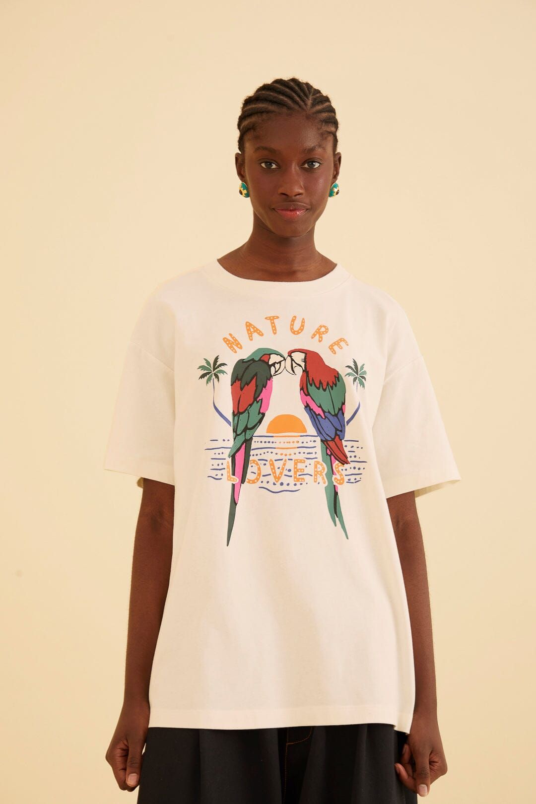 Off-White Nature Lovers Organic Cotton Relaxed T-Shirt sold by FARM Rio