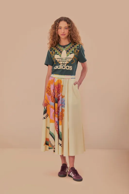 Beige Lucy Floral Maxi Skirt sold by FARM Rio