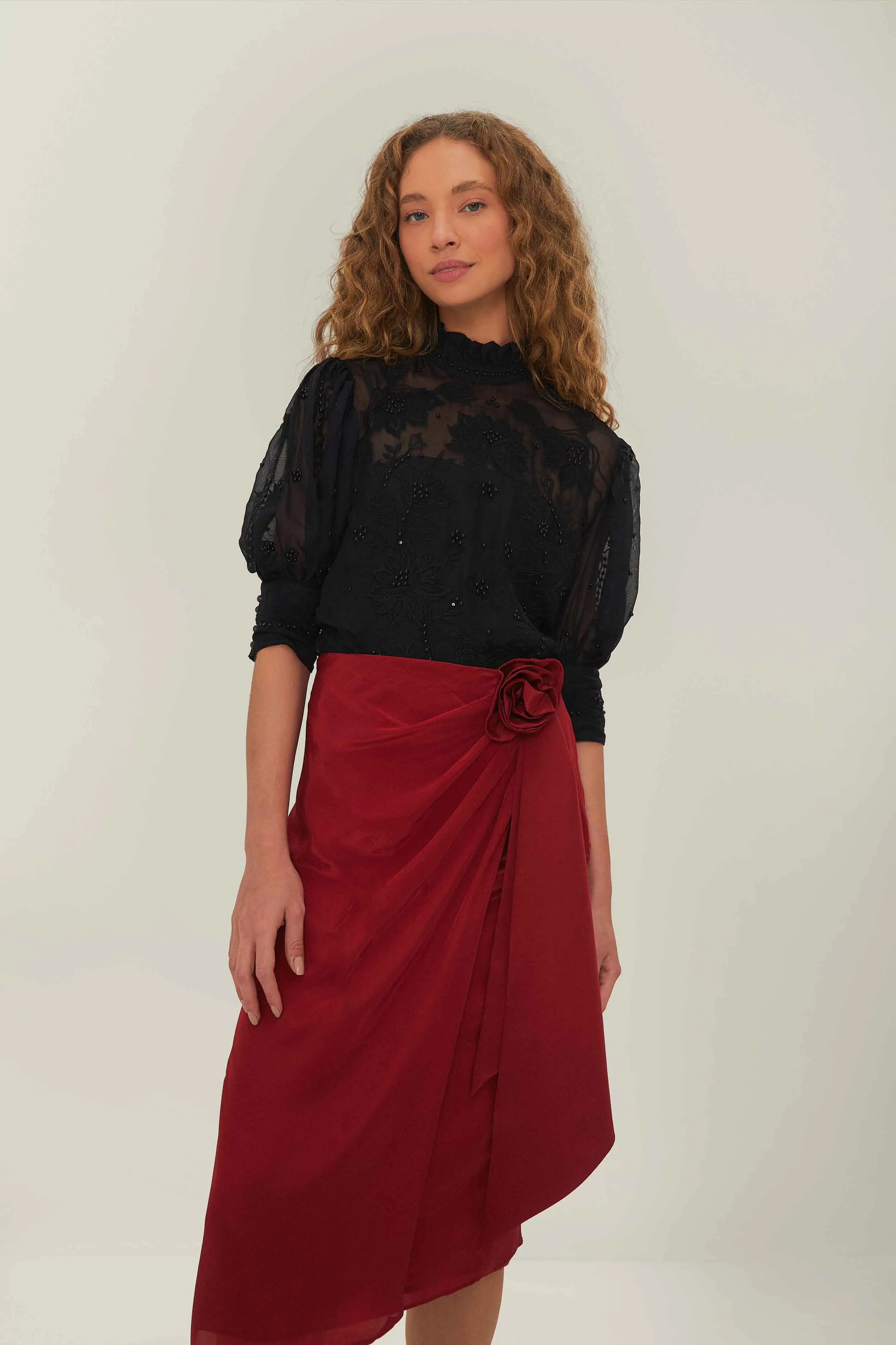 Red Midi Skirt sold by FARM Rio product image thumbnail 2