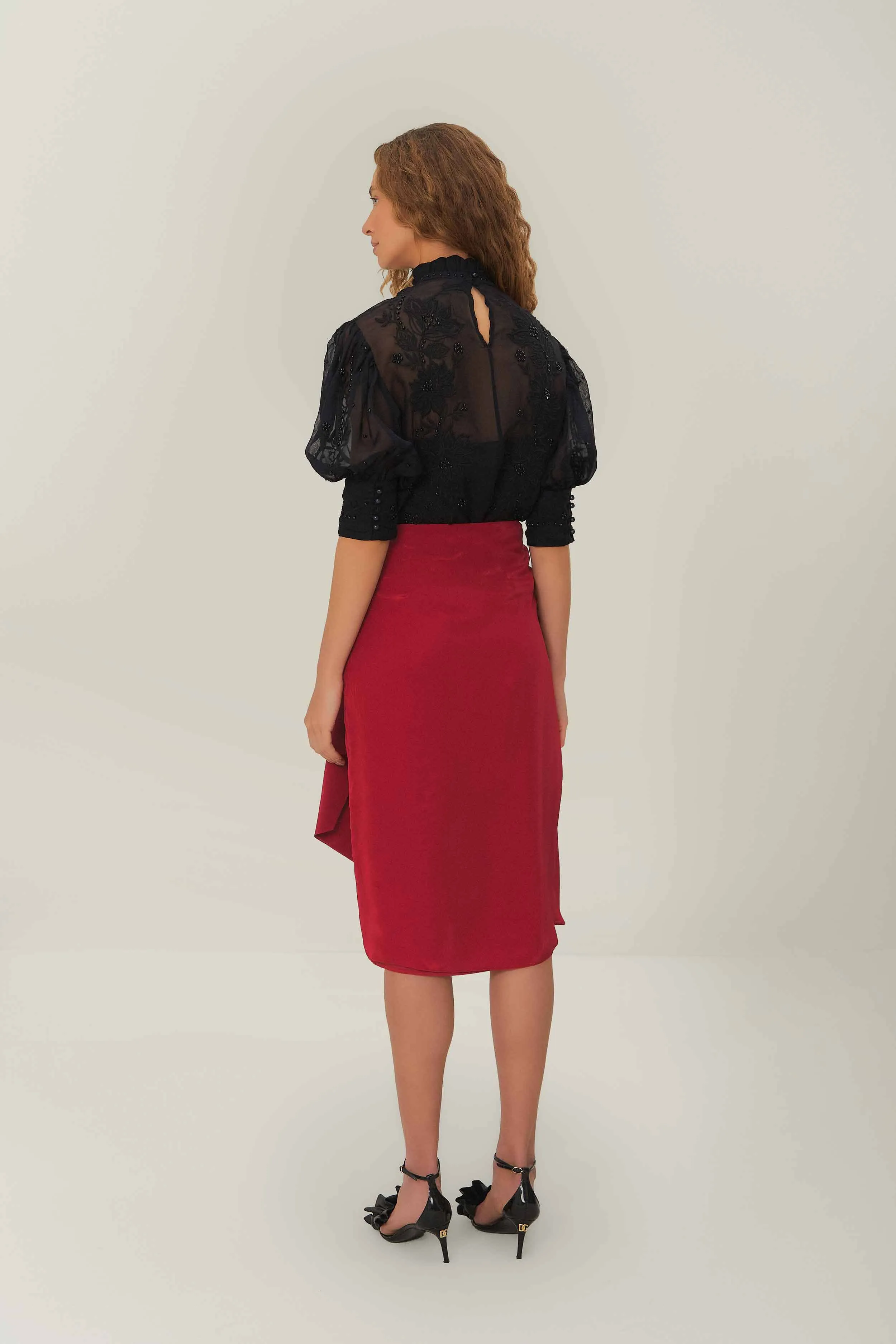 Red Midi Skirt sold by FARM Rio product image thumbnail 4
