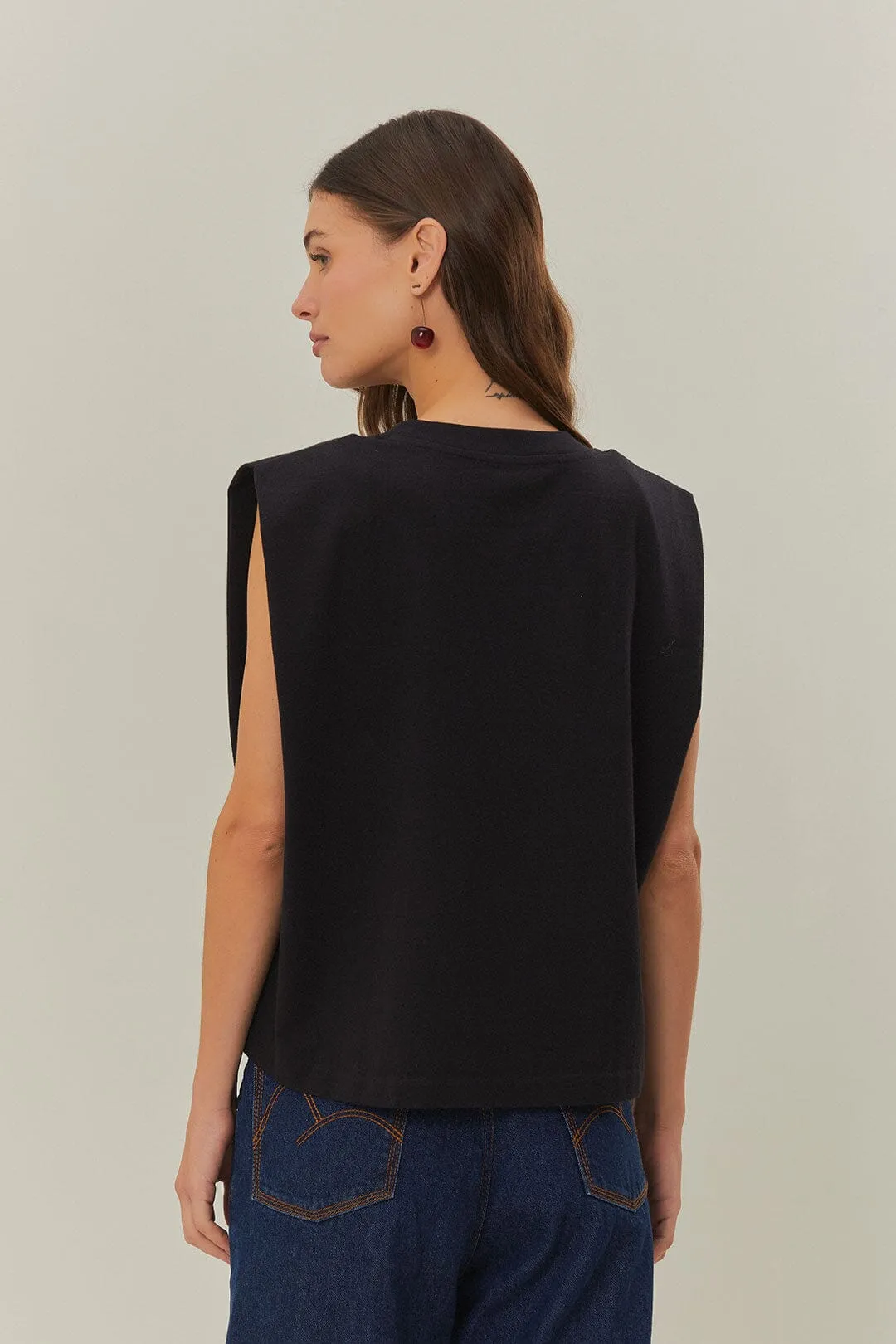 Black Beaded Hearts T-Shirt sold by FARM Rio product image thumbnail 3