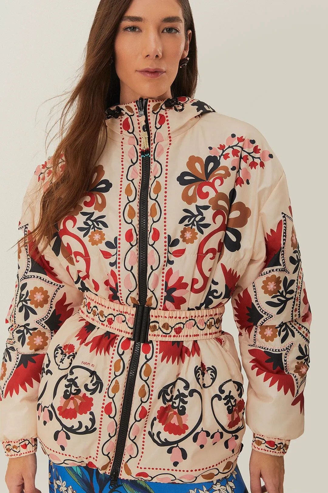 Reversible Cashew Mandala Puffer Jacket sold by FARM Rio product image thumbnail 2