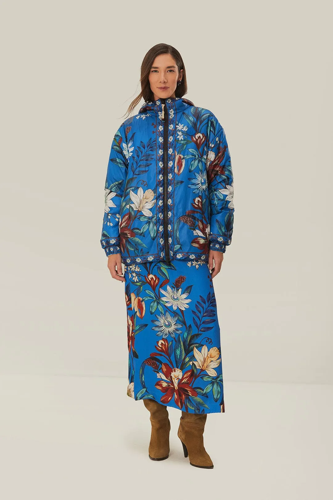 Reversible Cashew Mandala Puffer Jacket sold by FARM Rio product image thumbnail 3