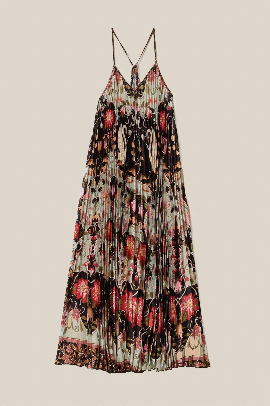 Blue Flowing Beauty Pleated Sleeveless Midi Dress sold by FARM Rio product image thumbnail 5