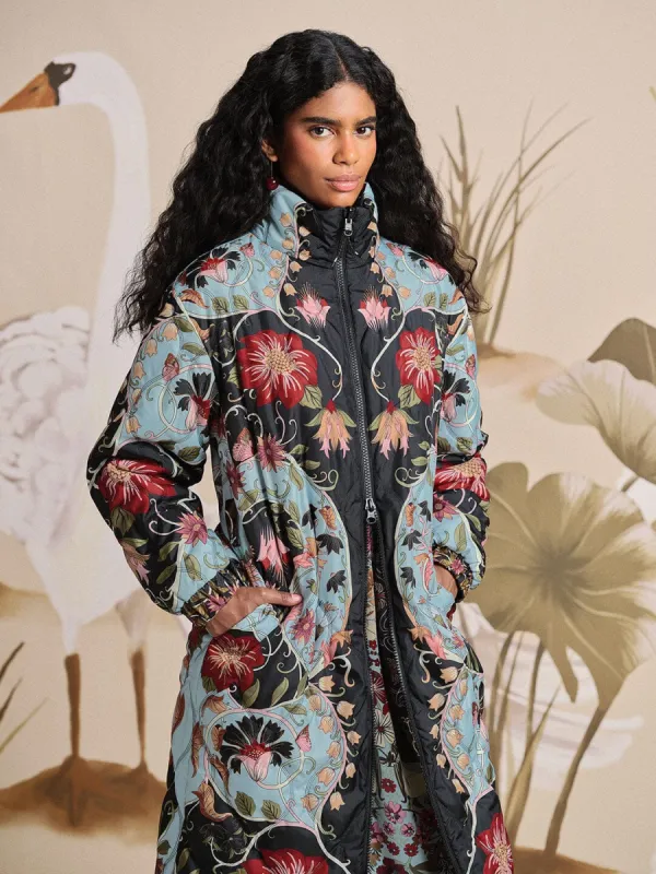 Reversible Flowing Beauty Puffer Jacket sold by FARM Rio