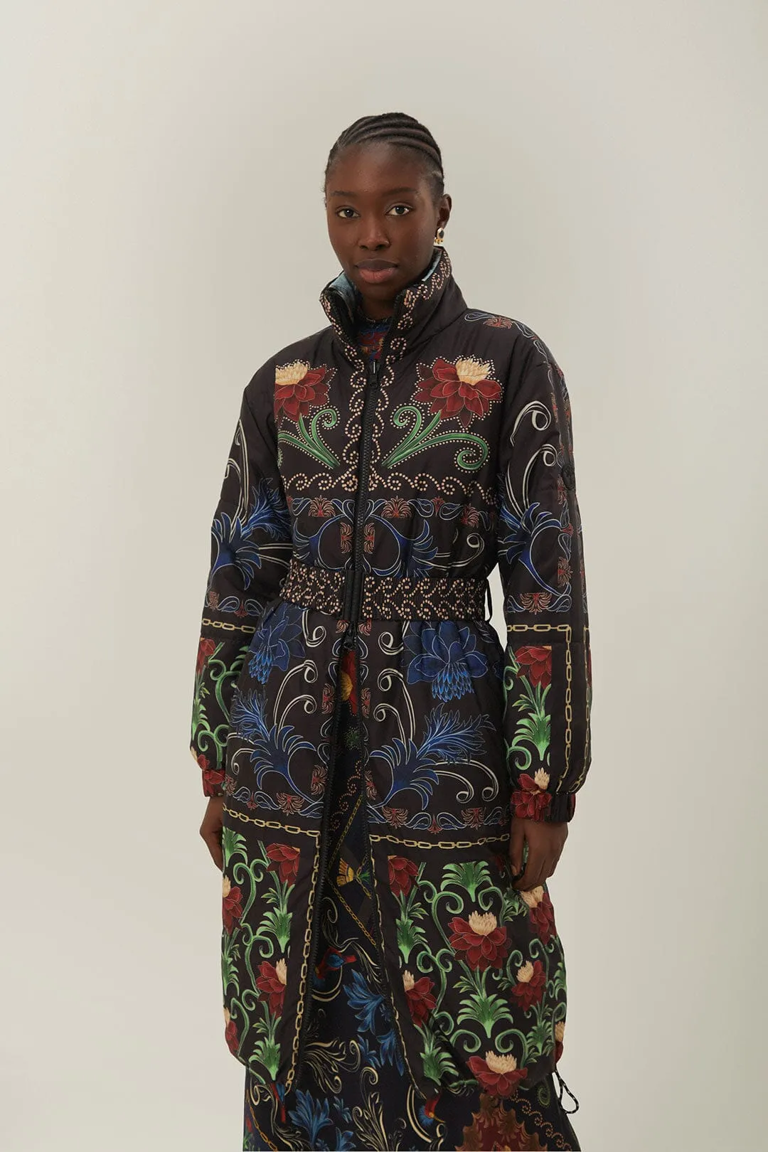 Reversible Flowing Beauty Puffer Jacket sold by FARM Rio product image thumbnail 3