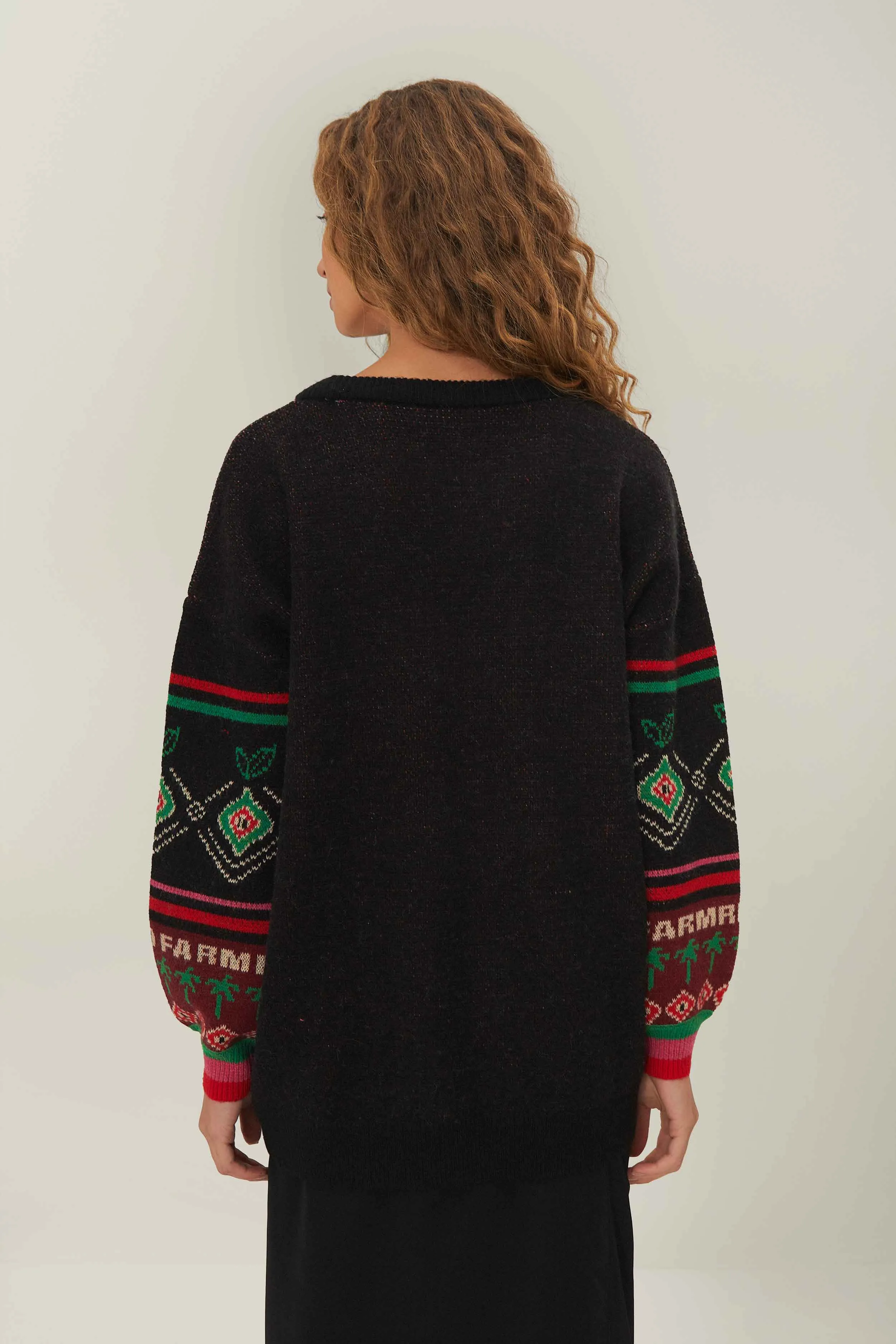 Black Hohoho Knit Sweater sold by FARM Rio product image thumbnail 3