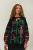 Black Hohoho Knit Sweater sold by FARM Rio