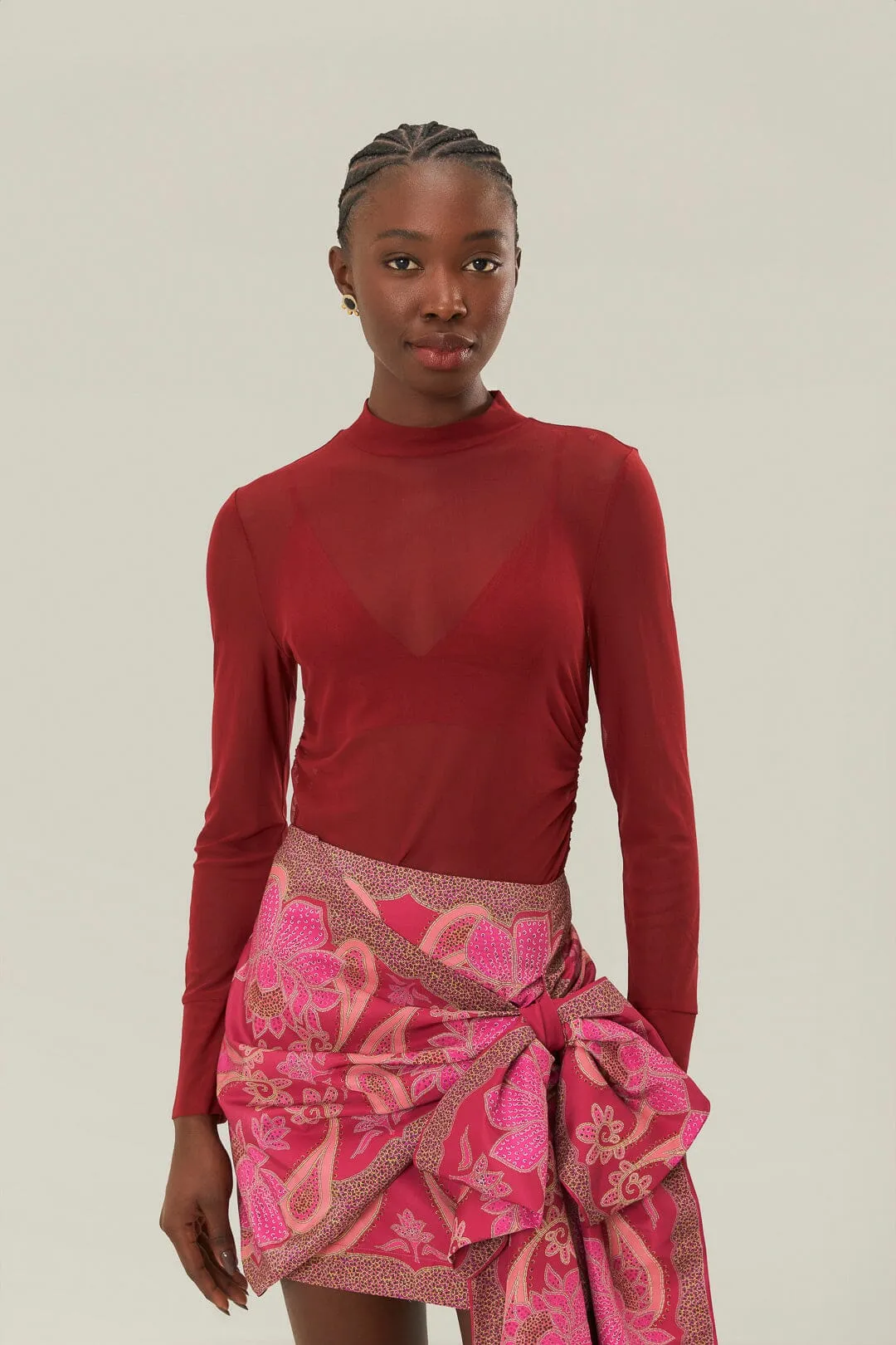 Burgundy Jersey Blouse sold by FARM Rio product image thumbnail 2