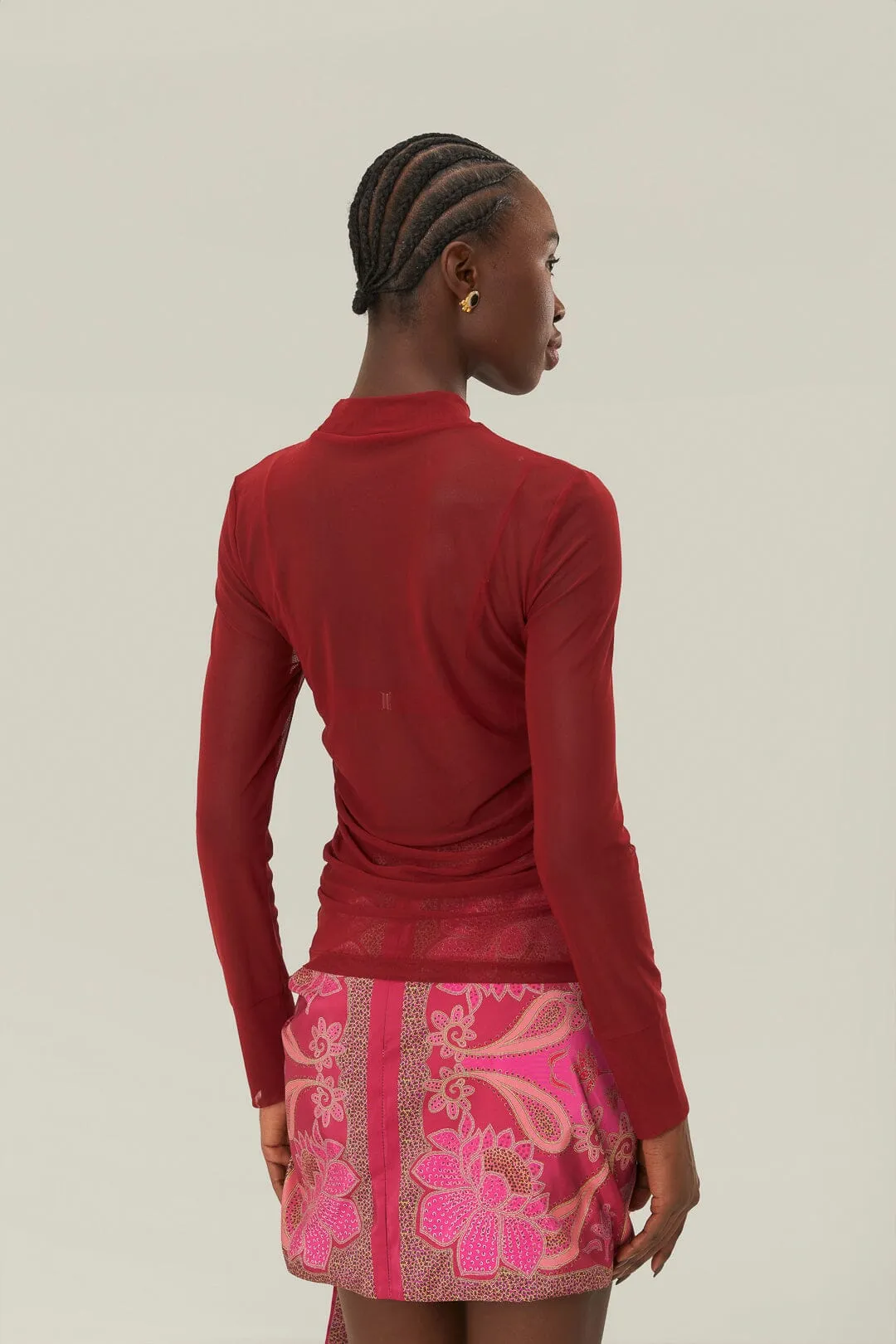 Burgundy Jersey Blouse sold by FARM Rio product image thumbnail 3